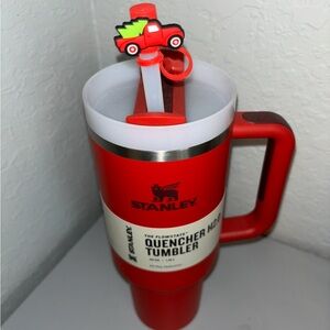 Stanley Quencher 40oz Lava (Red) Color w/straw topper